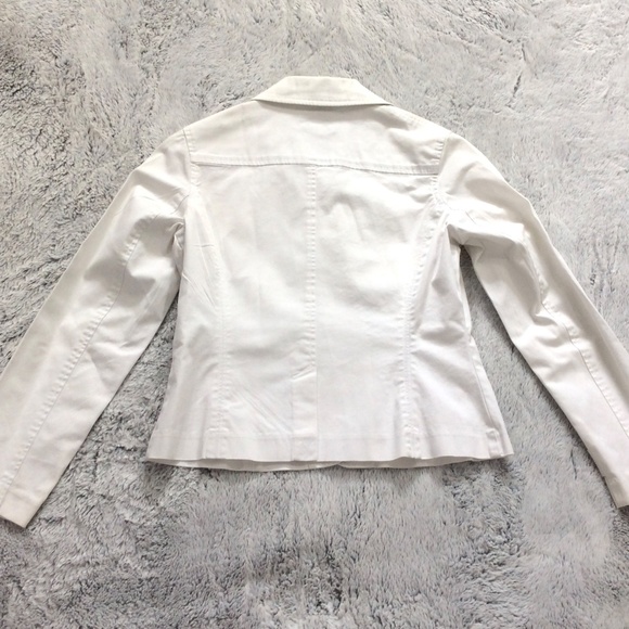 Talbots Petites White Button-Down Collared Stretch Blazer/Jacket - Picture 6 of 6